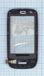 Сенсорное стекло (тачскрин) для Huawei X3 c рамкой черный
