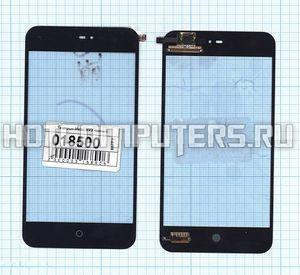 Сенсорное стекло (тачскрин) для Meizu MX2 черное, Диагональ 4.4, 1280*800