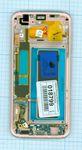 Модуль (матрица + тачскрин) для Samsung Galaxy S7 Edge SM-G935FD розовое золото с рамкой, Диагональ 5.5, 2560x1440 (WQHD)
