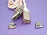 Кабель для зарядки от USB магнитный micro USB/Lightning