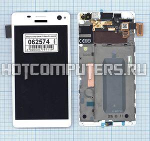 Модуль (матрица + тачскрин) для Sony Xperia C4 белый с рамкой