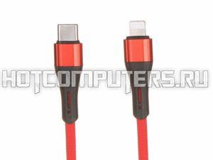 Кабель питания Ldnio USB Type-C - Lightning (100 см) красный, нейлон