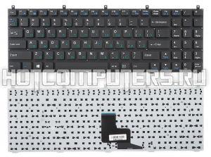 Клавиатура для ноутбука DNS C5500, W765K, W76T, Roverbook Steel N60x, N607 черная без рамки, плоский Enter
