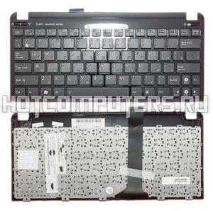 Клавиатура для ноутбука Asus Eee PC 1015PE, 1015PEM Series, p/n: 13NA-3DB0202, MP-10B63SU-528, 0KNA-292KRU00, черная с черным топкейсом