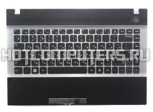 Клавиатура для ноутбука Samsung NP300V4A Series, p/n: 0HW336, 9Z.N5PSN.501, черная с чернo-серым топкейсом