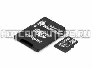 Карта памяти SmartBuy microSDHC (32 GB) 10 класс + адаптер SD
