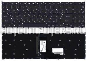 Клавиатура для ноутбука Acer Aspire 5 A515-52, A515-52G, A515-43 Series, черная с подсветкой
