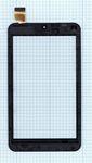 Сенсорное стекло (тачскрин) для Евросеть E-TAB 7.11 черное с рамкой