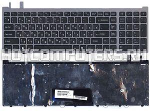 Клавиатура для ноутбука Sony Vaio VGN-AW, VGN-AW41XH, VGN-AW41ZF Series, p/n: A1565192C, черная с серой рамкой