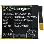 Аккумуляторная батарея CameronSino CS-CAS510SL для смартфона Caterpillar Cat S50c (023.B0008.0061, A09QA008H) 2600mah