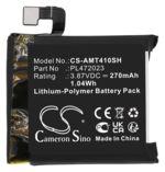 Аккумуляторная батарея Cameron Sino CS-AMT410SH для часов Amazfit GTS 4 Mini, p/n: PL472023 (270mAh)