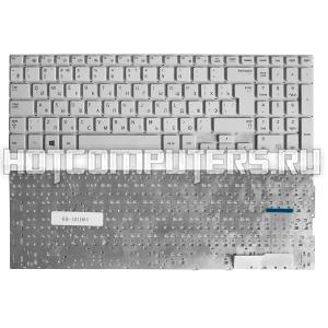Клавиатура для ноутбука Samsung NP370R5E, NP450R5E, NP510R5E, NP470R5E 15.6" Series, p/n: BA75-03619C, BA75-04346C, CNBA5903619, белая без рамки, Г-образный Enter