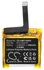 Аккумуляторная батарея Cameron Sino CS-AMT100SH для часов Amazfit GTS, GTS 2, GTS 2e, p/n: PL412221H (240mAh)