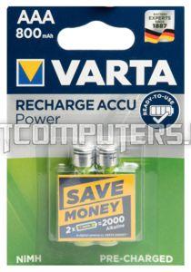Аккумуляторная батарея VARTA R03 (AAA) Ni-MH 800mAh LongLife Ready2Use предзаряженный бл/2