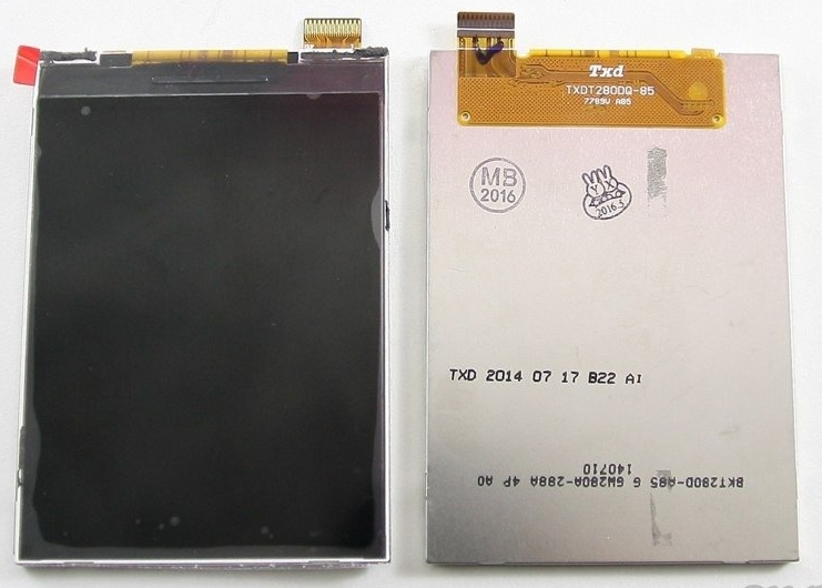 Lain view of the Alcatel One Touch 2012d display module