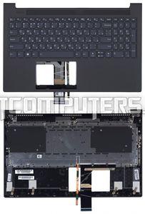 Клавиатура для ноутбука Lenovo Yoga Slim 7-15IMH05 Series, p/n: 5CB0Z28196, черная с черным топкейсом и подсветкой 